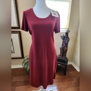 Joseph Ribkoff Imperial Red Scoop Neck Short Sleeve Tunic 193073, NWT